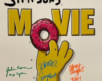 マット・グレイニング「ザ・シンプソンズ」サイン入りスケッチ 額入り