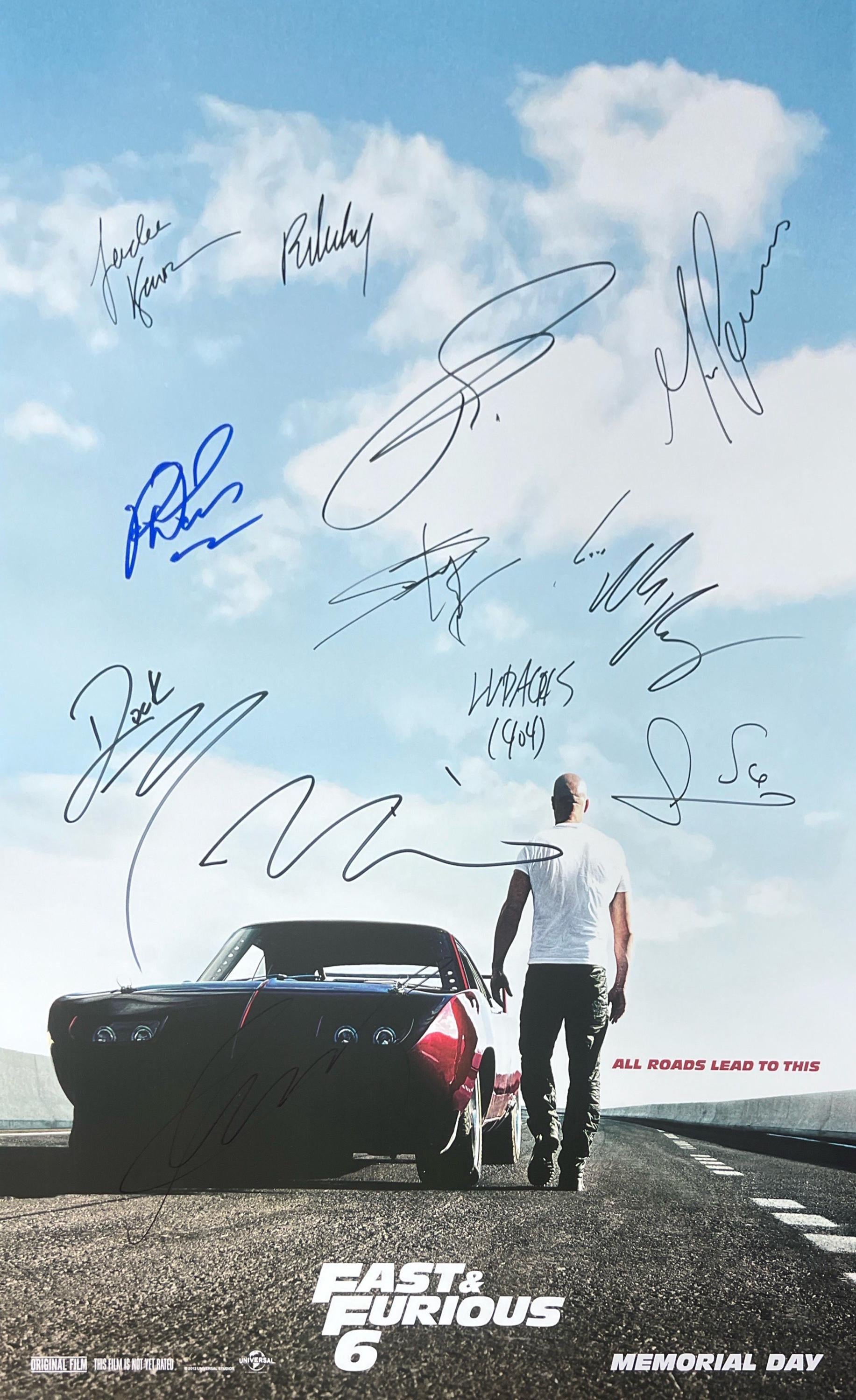 Fast and Furious Signed Poster - Etsy, image size:1833x3000