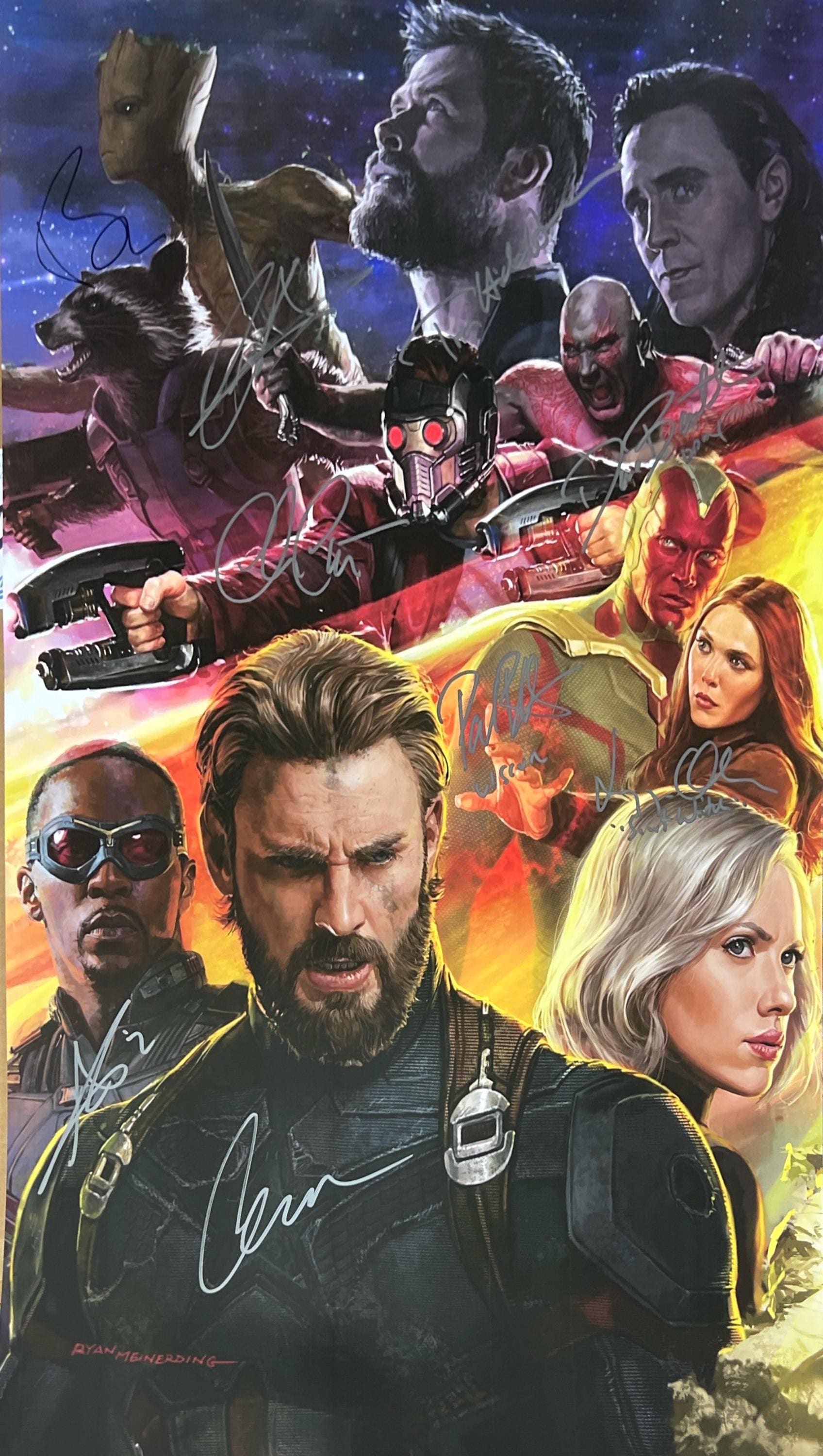 直筆サイン入りアベンジャーズファンメイドポスター COA - Etsy 日本