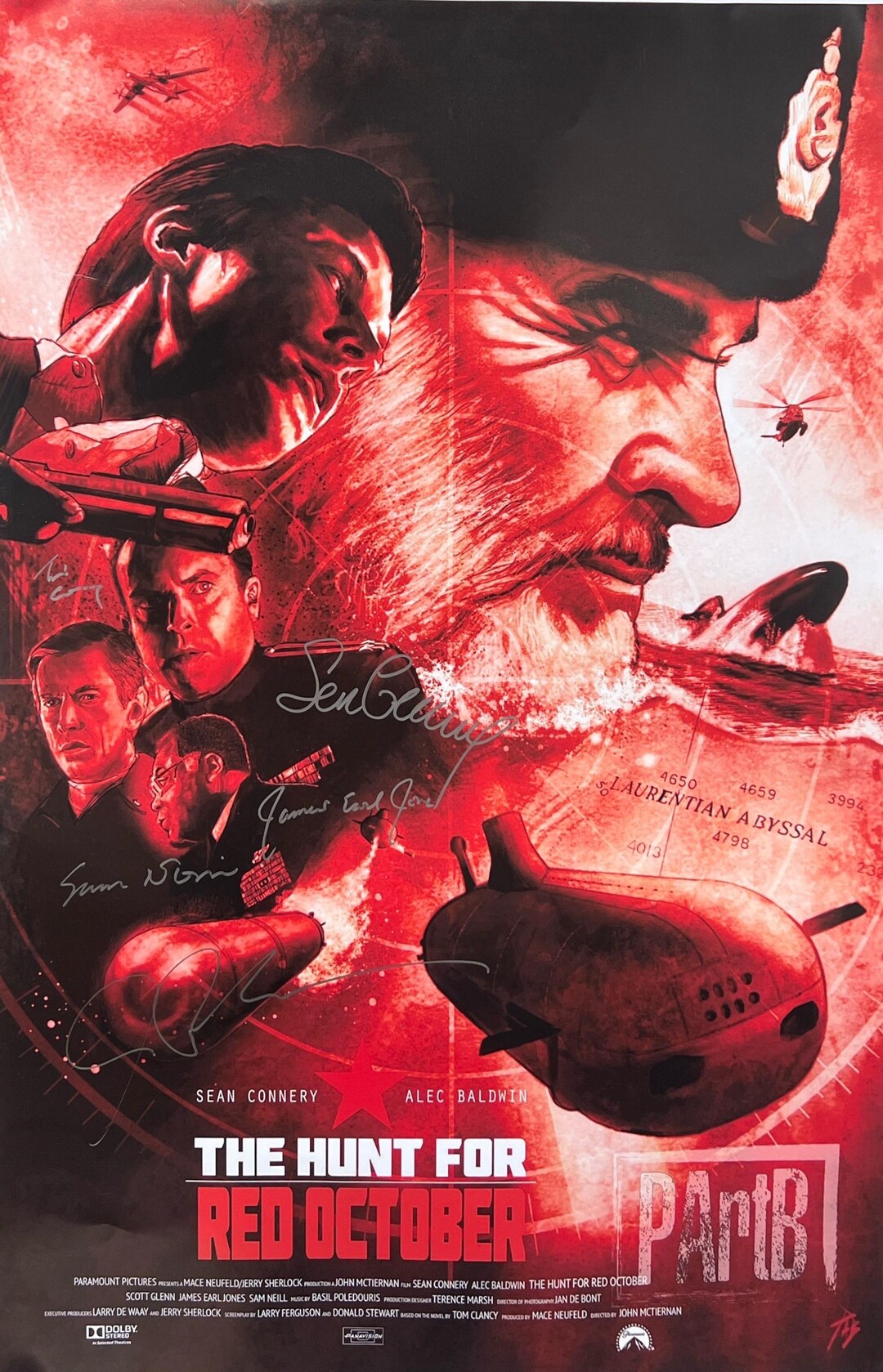 直筆サイン入り『レッド・オクトを追え』ポスター COA - Etsy 日本