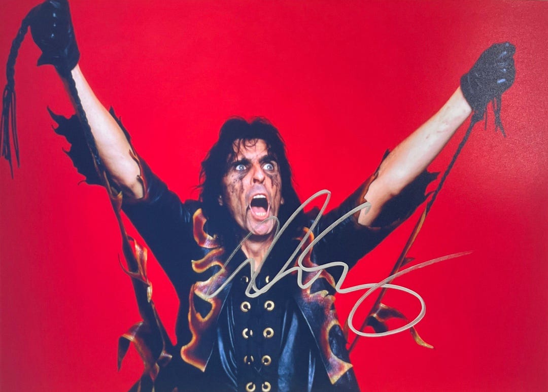 アリス・クーパー直筆サイン入り超特大写真…Alice Cooper 直筆サイン入りアリス・クーパー写真 - Etsy 日本