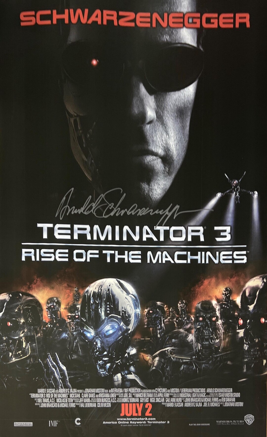 Autograph Signed Terminator 3 Poster COA - Etsy Canada