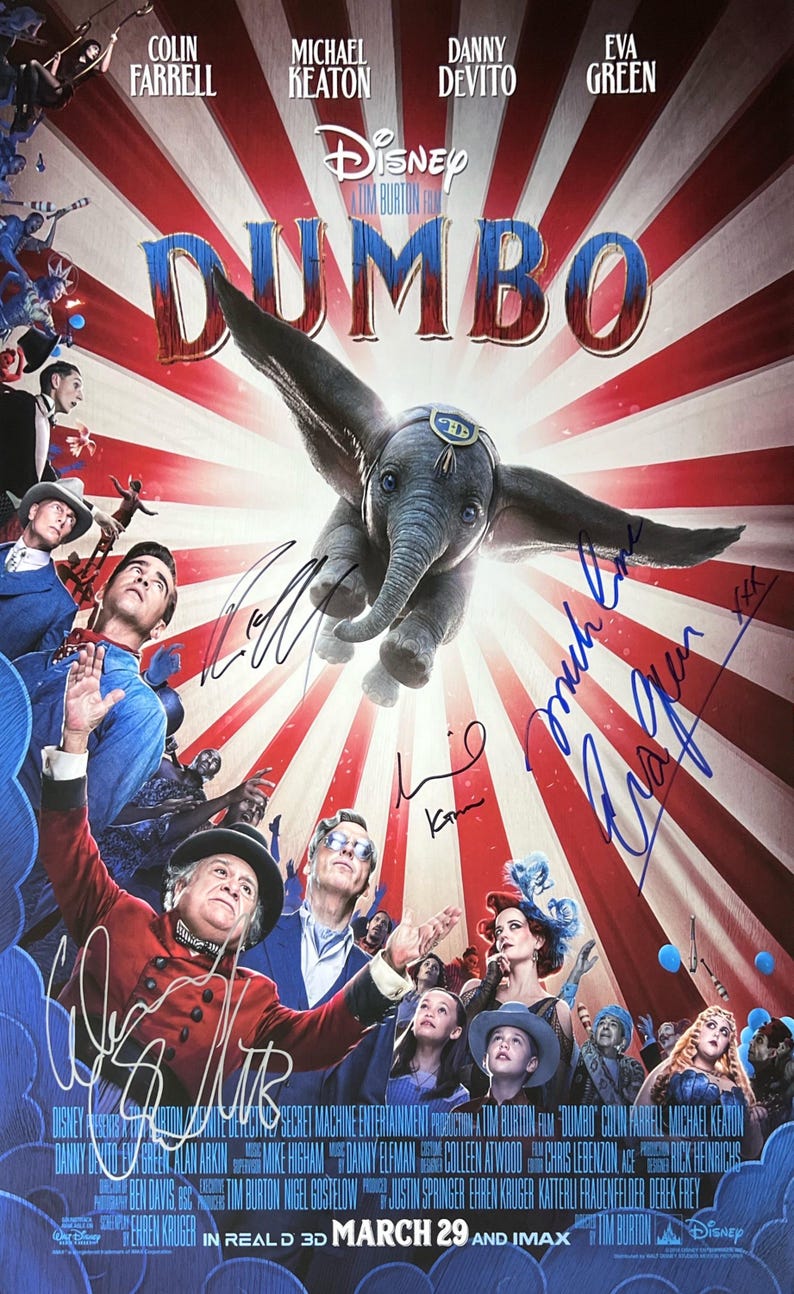 Autograph Signed Dumbo Poster COA - Etsy