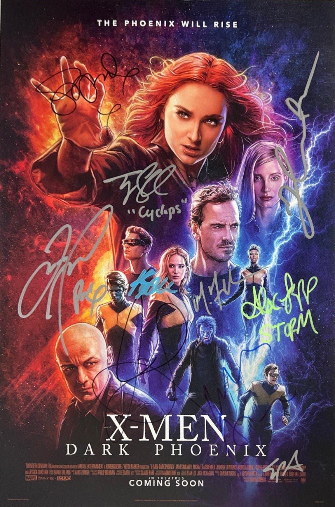 直筆サイン入り X-MEN: ダーク・フェニックス ポスター COA - Etsy 日本