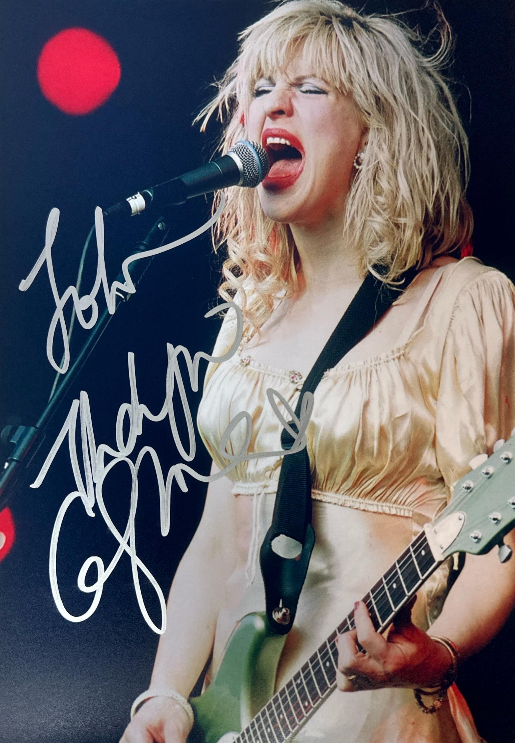 Autograph COA Signed Courtney Love Photo - Etsy 日本