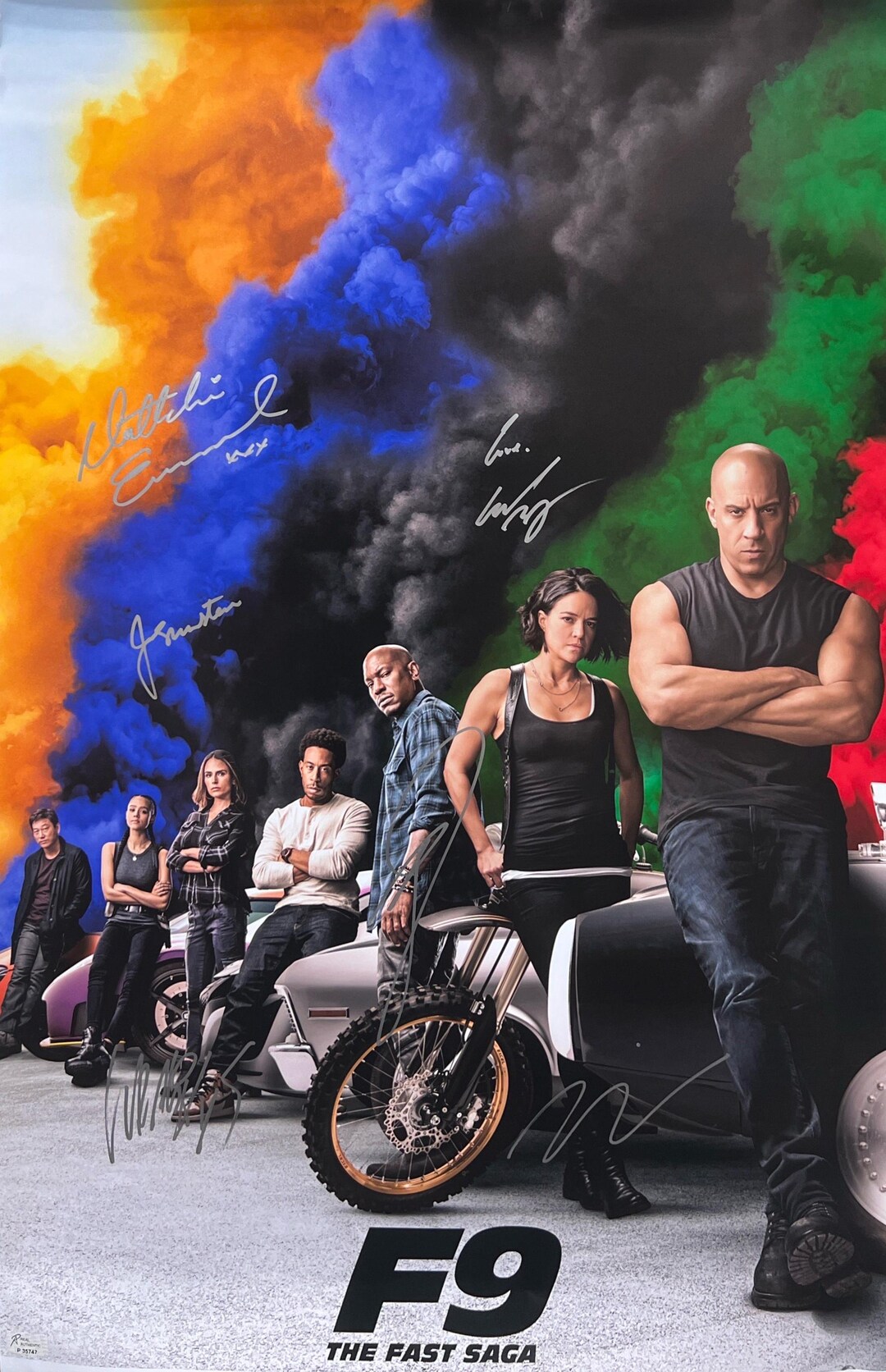 Fa9 Sticker Autograph Signed F9 the Fast Saga Poster COA - Etsy