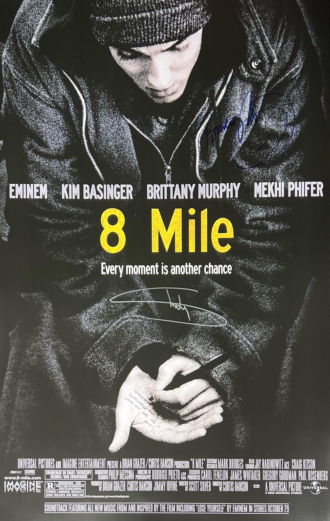 激レア　eminem エミネム 一点物　8mile オートグラフ　直筆　サイン 翌日発送可能】 激レア eminem エミネム 一点物 8mile オートグラフ