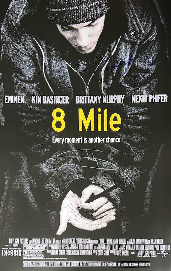 Autograph Signed 8 Mile Poster COA - Etsy