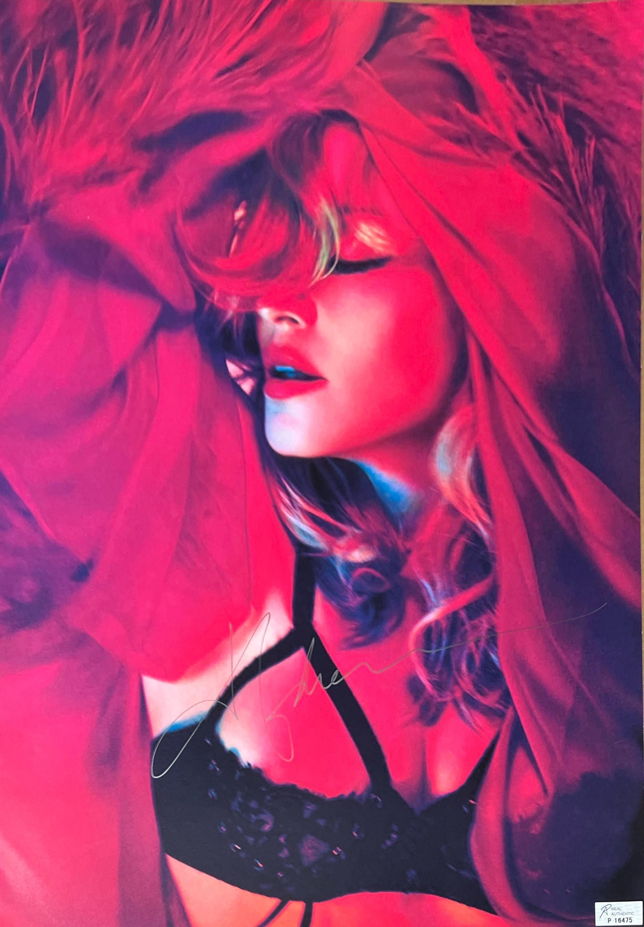 Autograph Signed Madonna Poster COA