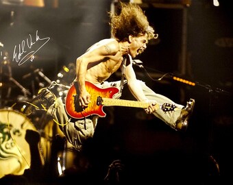 Handsigniertes Eddie Van Halen Poster COA