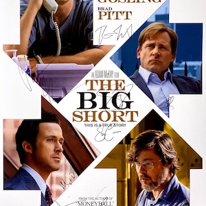Autograph Signed Big Short Poster COA