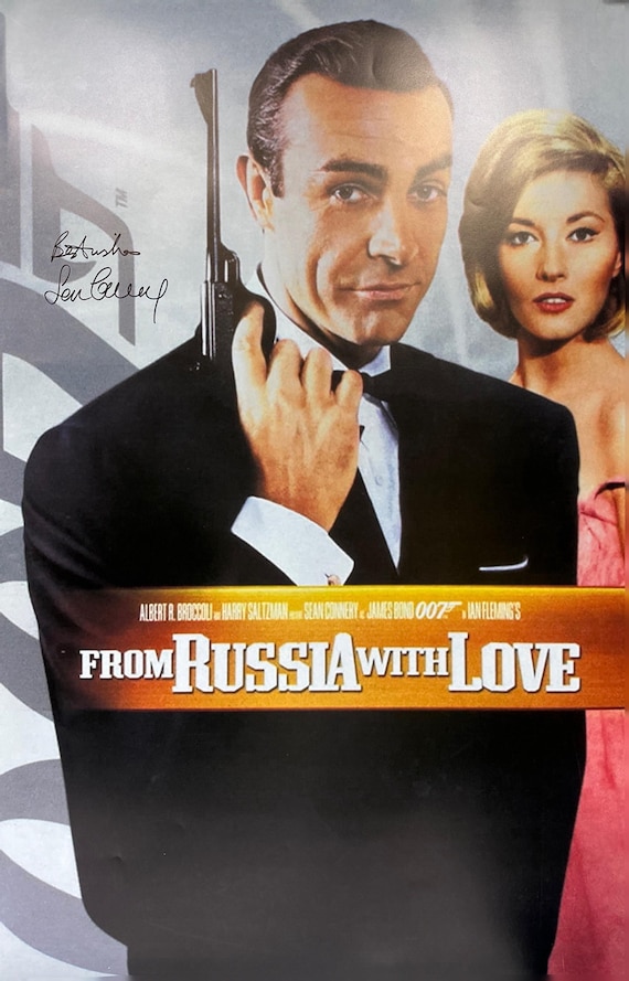 Autograph Signed 007 James Bond Poster COA - Etsy