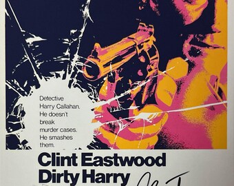 クリント・イーストウッド 直筆サイン写真ディスプレイ ダーティハリー