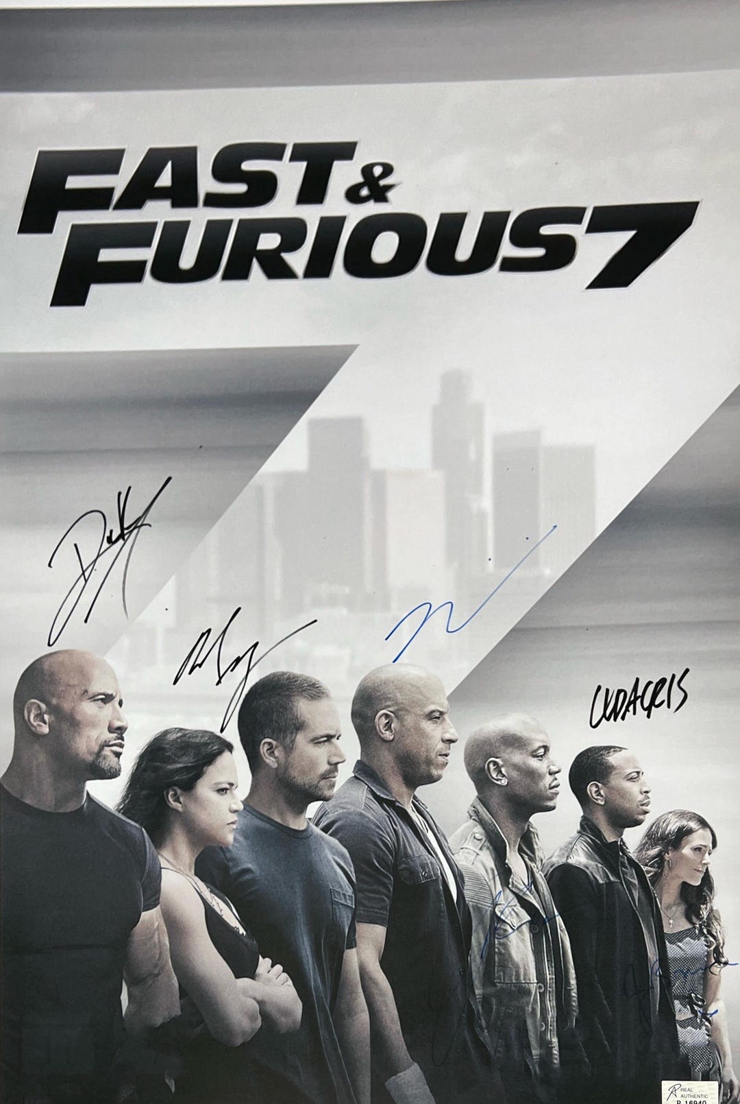 Autograph Signed Fast Furious Poster
