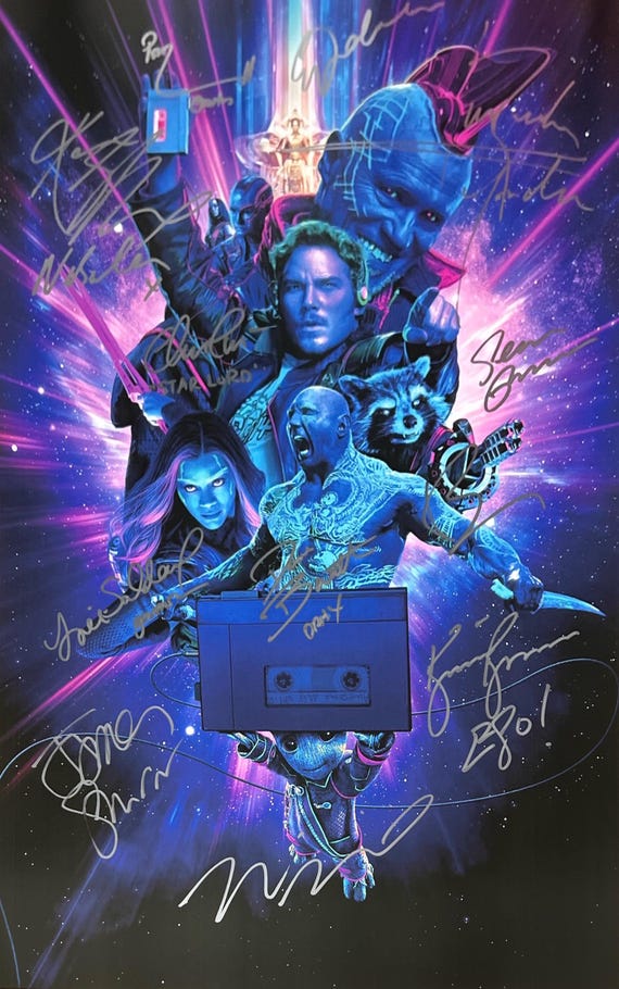 ガーディアンズ・オブ・ギャラクシーキャスト 7名分 直筆サイン入り