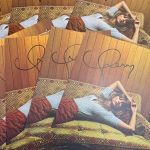 Autogramm nur Taylor Swift Midnights Moon Stone Vinyl Insert Karte signiert