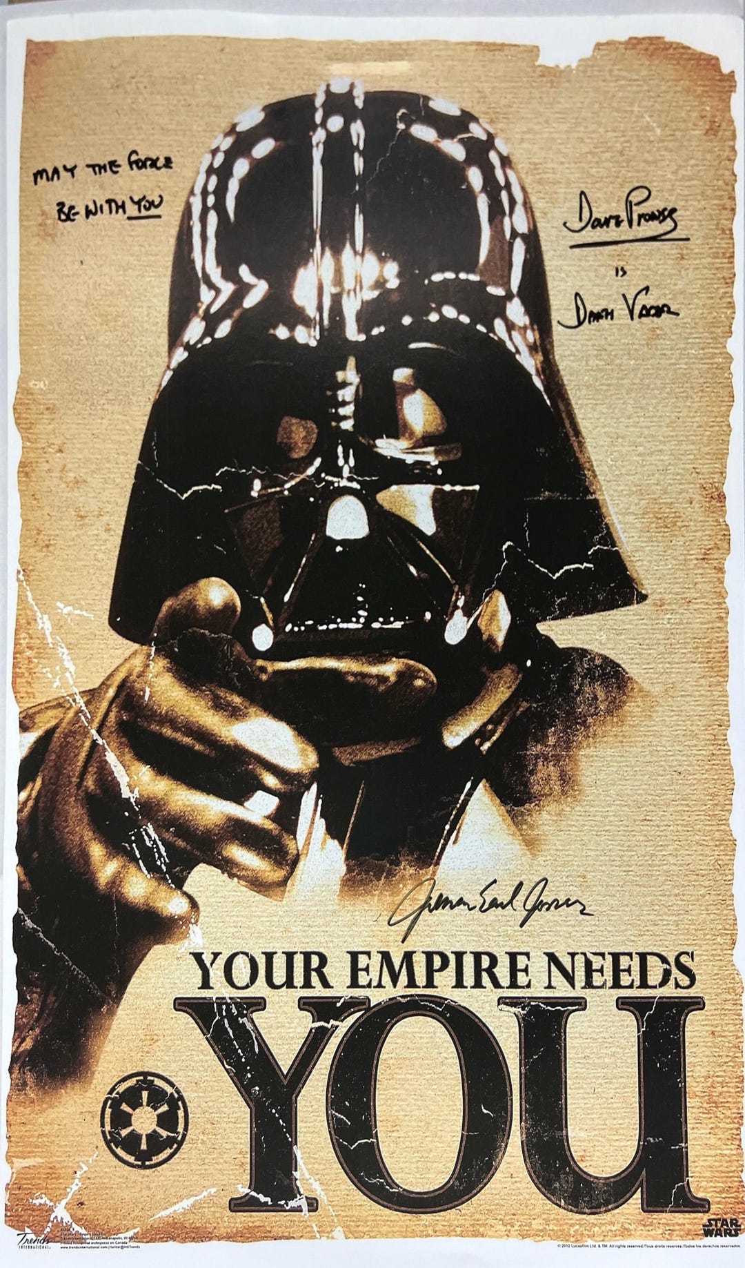 STAR WARS Cast Signed Poster COA Hologram main image 0