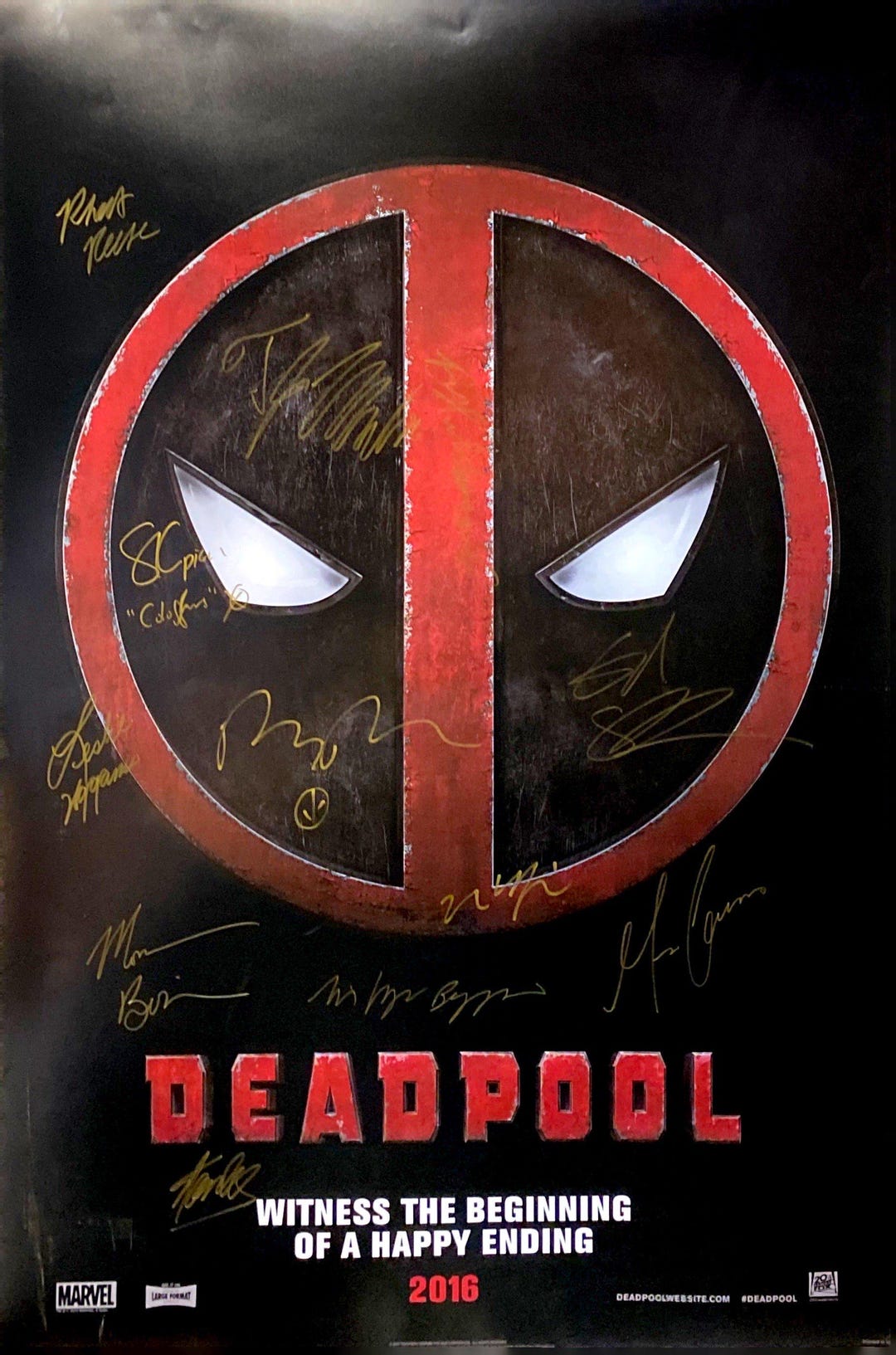 Autograph Signed Deadpool Poster COA - Etsy