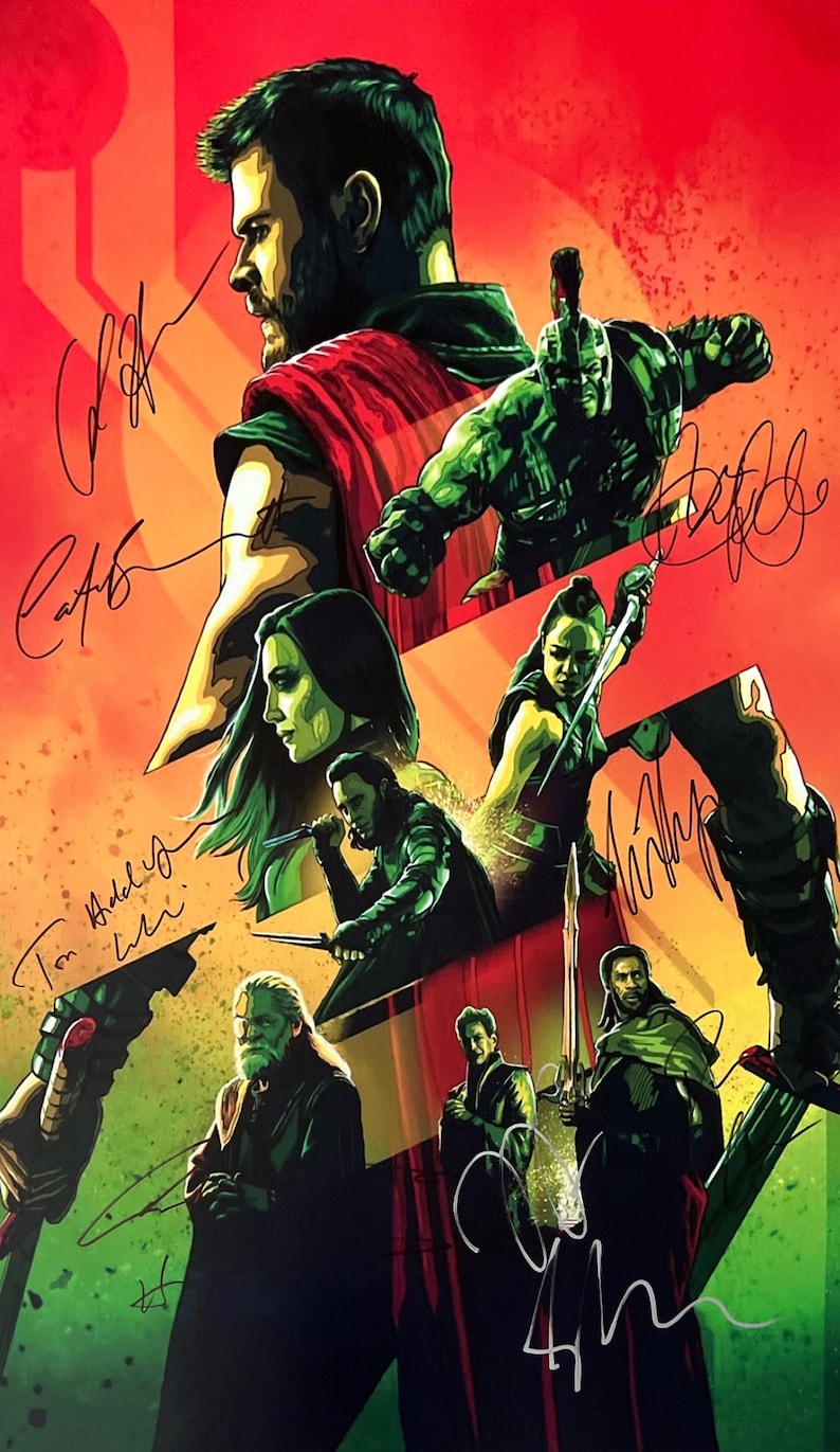 Autograph Signed Thor: Ragnarok Poster COA - Etsy