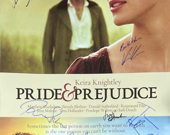 Autograph Signed Pride & Prejudice Poster COA