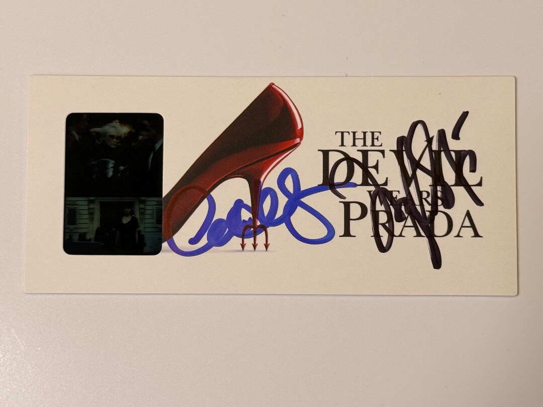 Autograph Signed COA Devil Wears Prada Film Negatives Card Anne