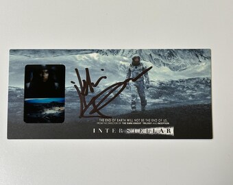 Autograph Signed COA Interstellar Flim Card Matthew McConaughey