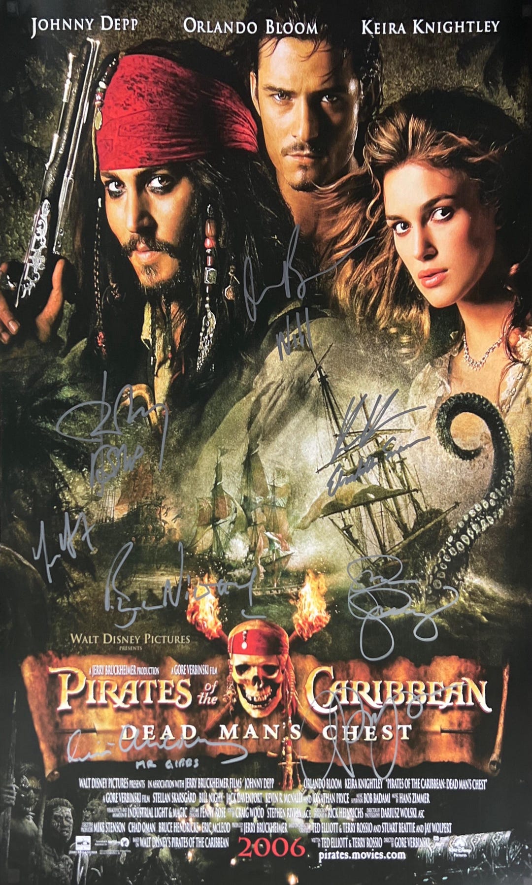 Autographing Chest Autograph Signed Dead Man's Chest Poster COA - Etsy
