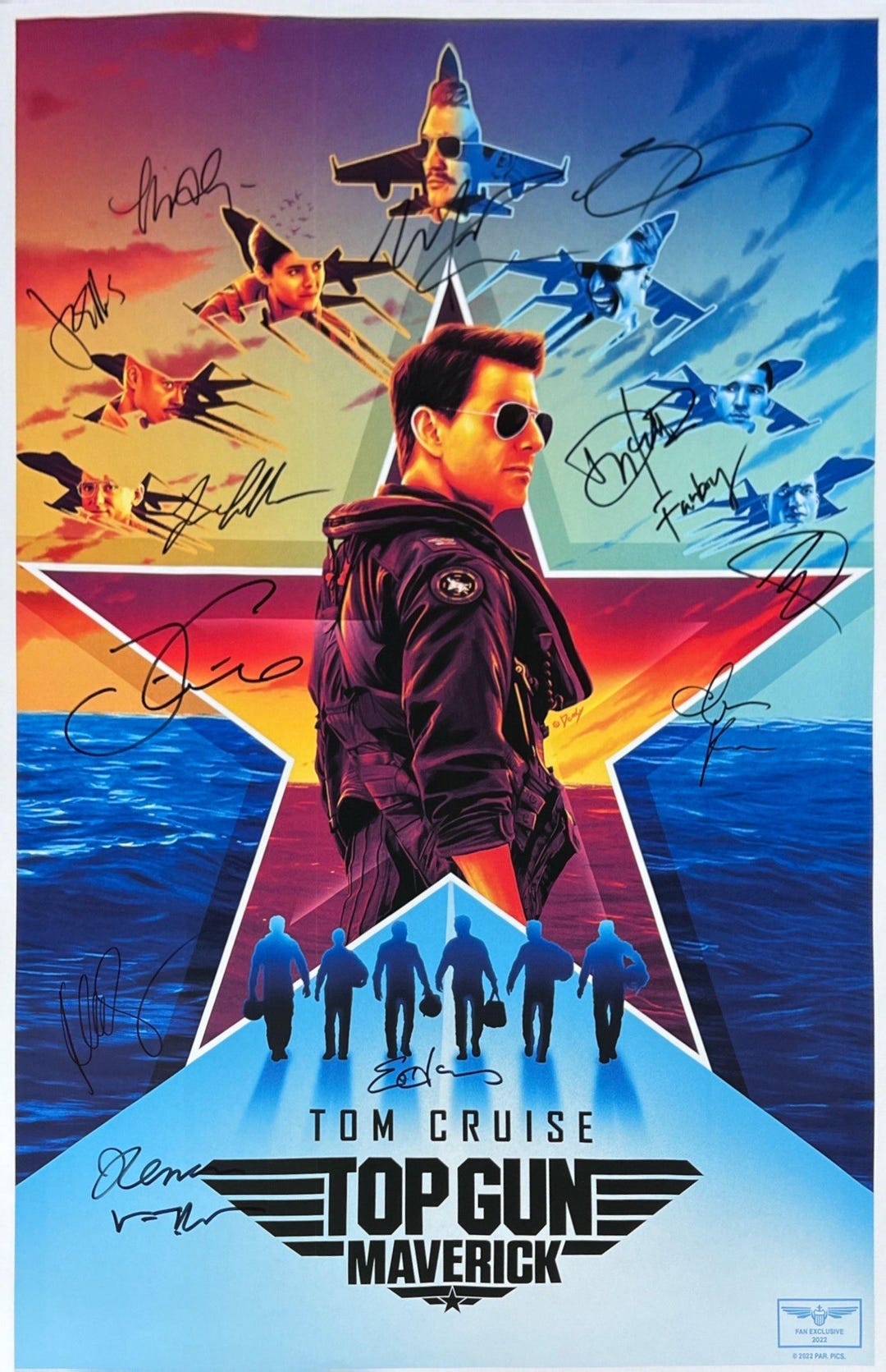 Autograph Signed Top Gun Maverick Poster COA - Etsy