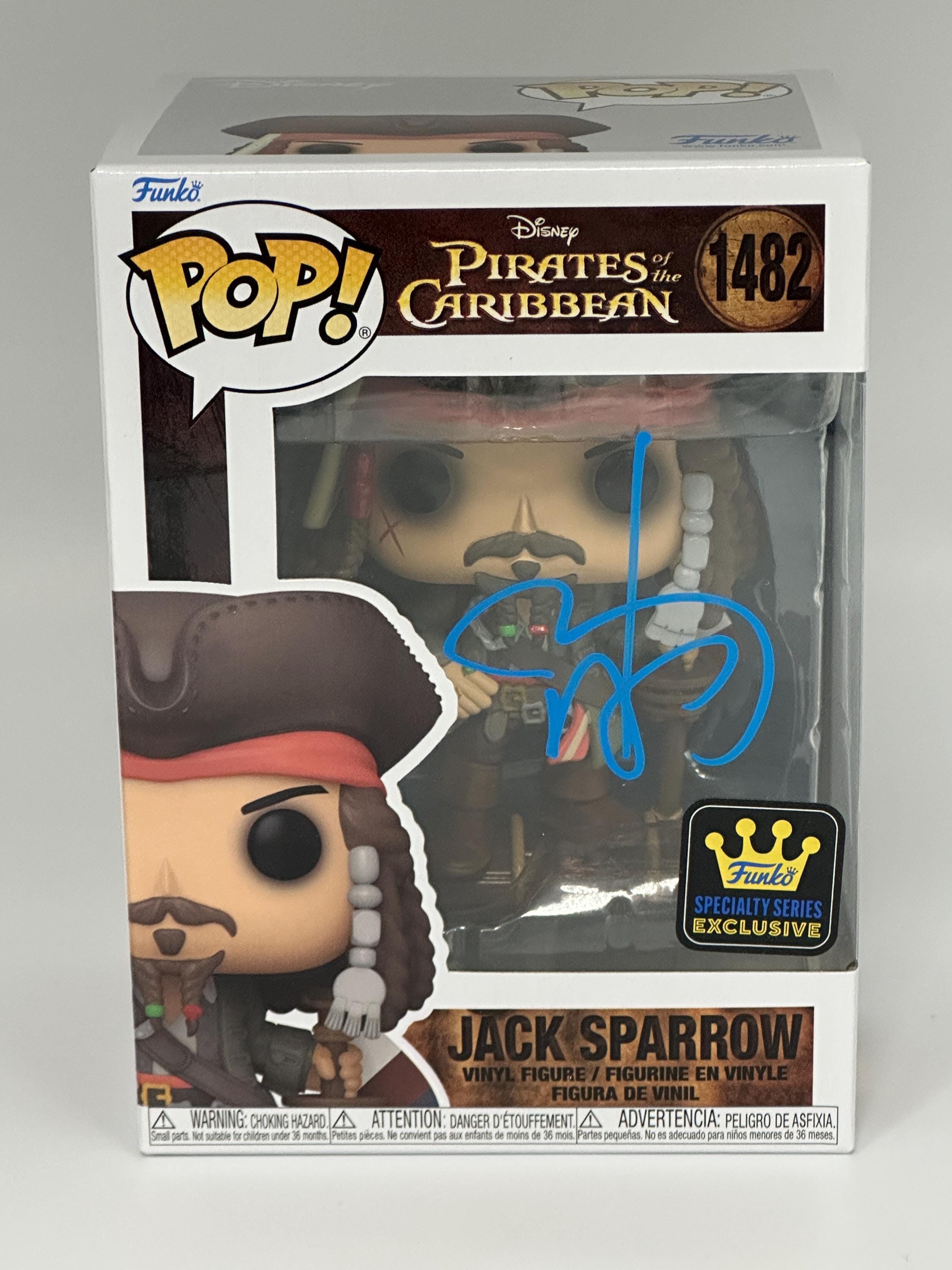 直筆サイン入りCOA付きジャック・スパロウ ファンコ 1482 ジョニー