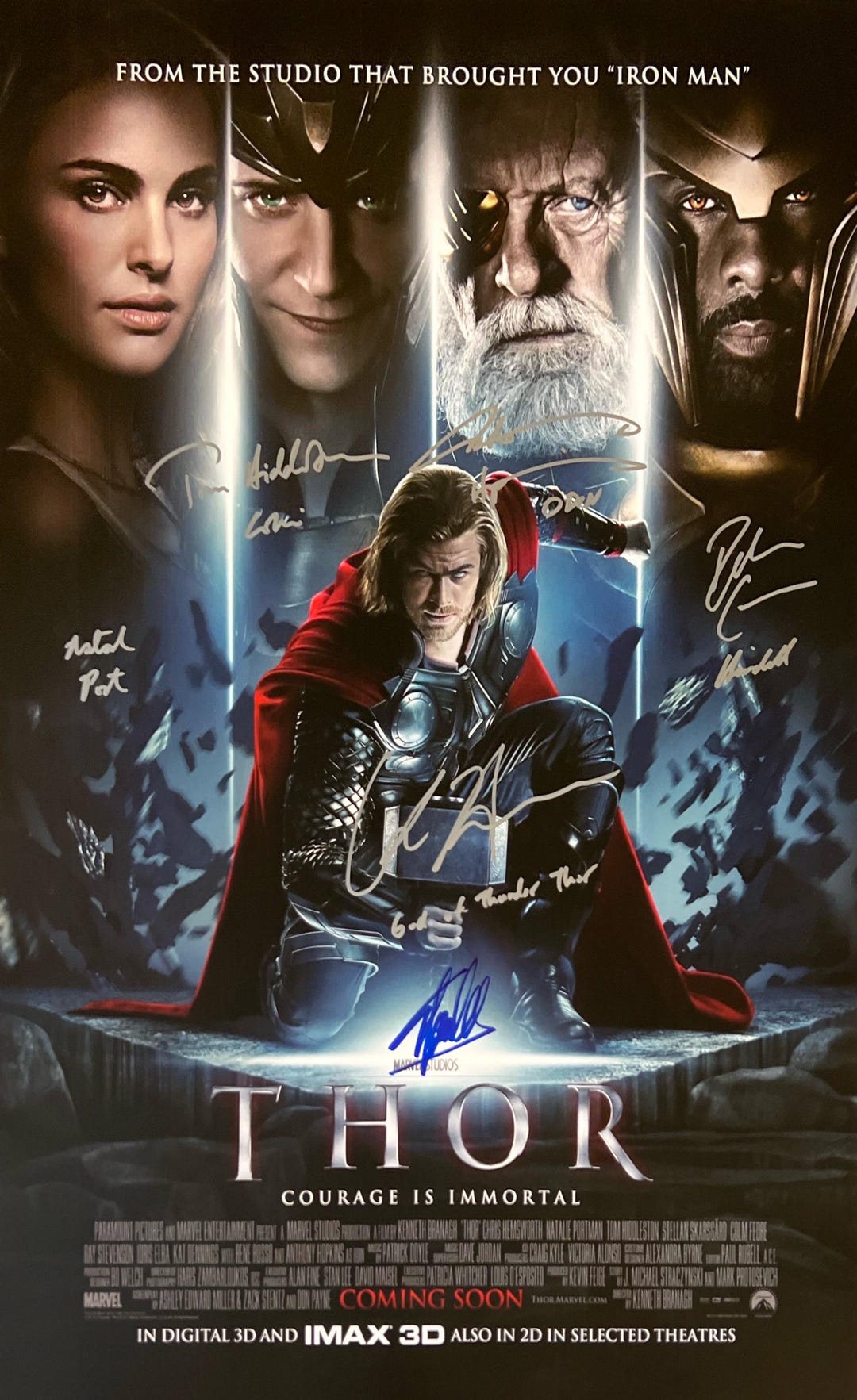 Autograph Signed Thor Poster COA - Etsy
