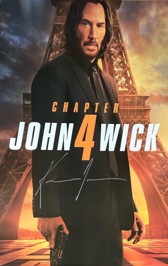 直筆サイン入りジョン・ウィック 4ポスター COA - Etsy 日本