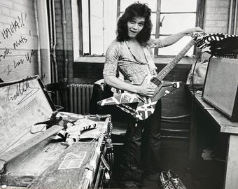 Handsigniertes Eddie Van Halen Poster COA