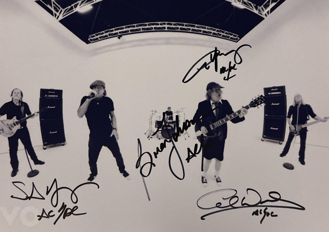 Autograph COA Signed AC/DC Photo - Etsy