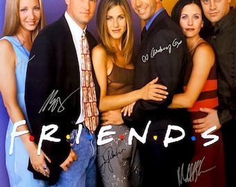 Friends Signed Autograph Print Photo - Rachel Green Jennifer Aniston Display (US Letter Size) - View #2