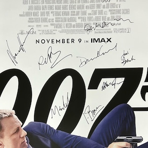 Autograph Signed 007 Skyfall Poster COA