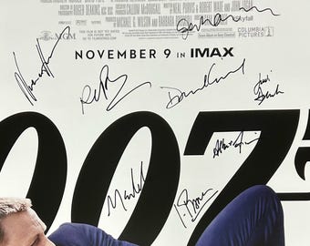 ハビエル・バルデムとジェニファー・ローレンス直筆サイン入り超大型写真… ハビエル・バルデムのサイン入りジェームズ・ボンド 007 スカイ