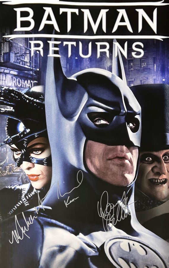 直筆サイン入りバットマン リターンズ ポスター COA - Etsy 日本