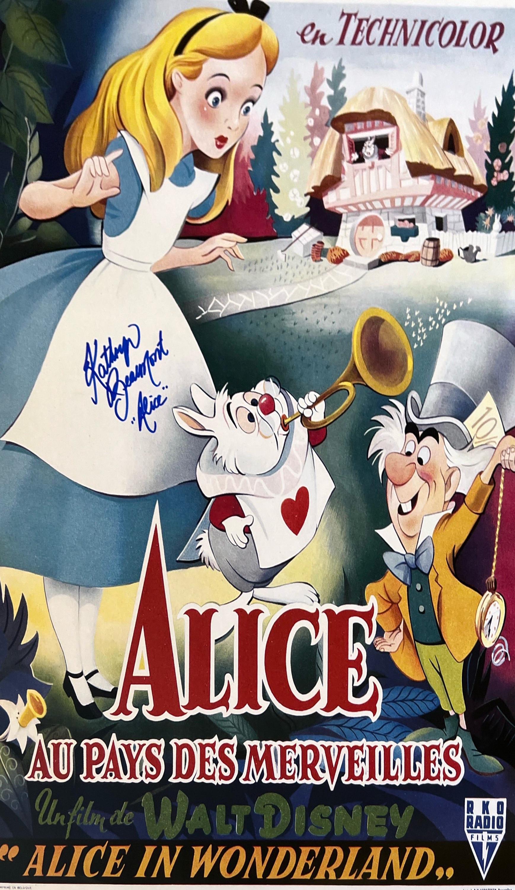 Autograph Signed Alice in Wonderland Poster COA - Etsy
