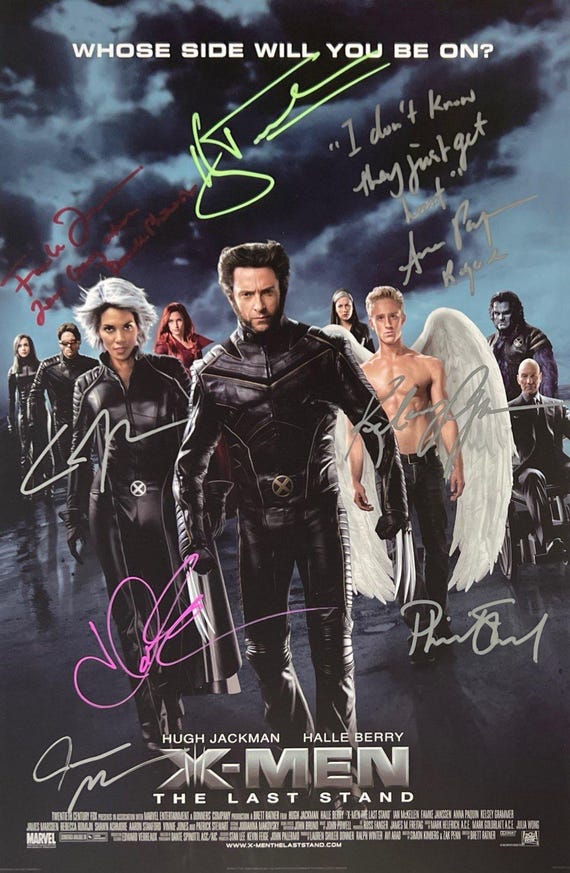 Autograph Signed Xmen Last Stand Poster COA - Etsy