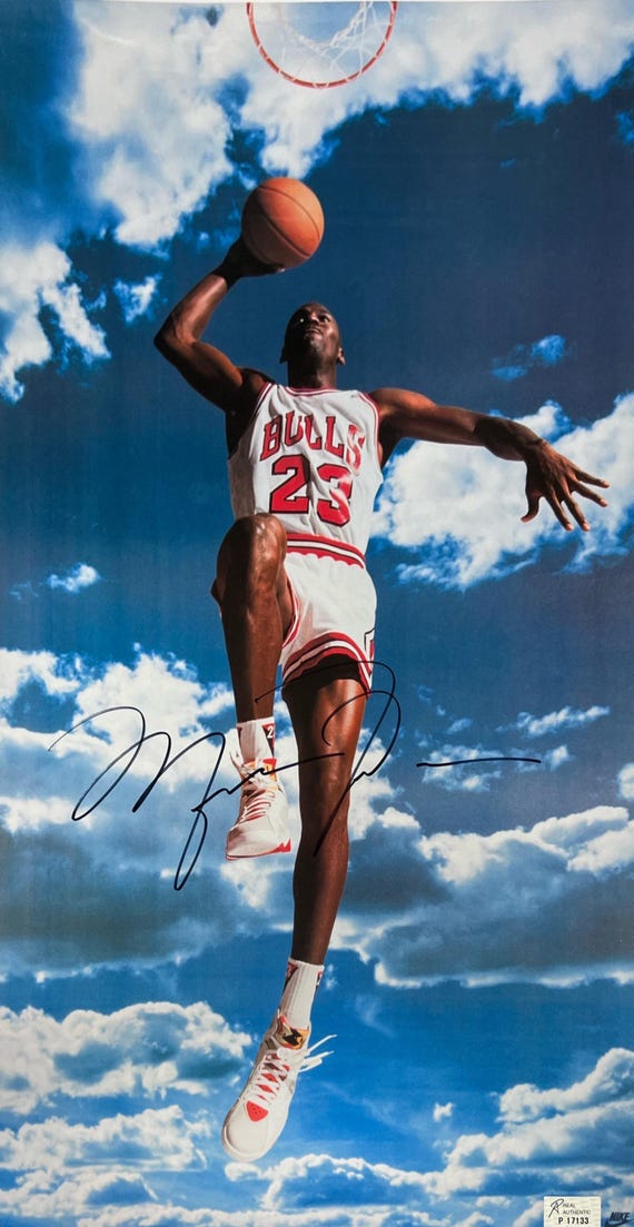 Michael Jordan サイン入りポスター Autograph Signed Michael Jordan Poster COA - Etsy