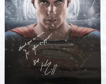 Plakat Człowiek ze Stali z autografem i certyfikatem autentyczności