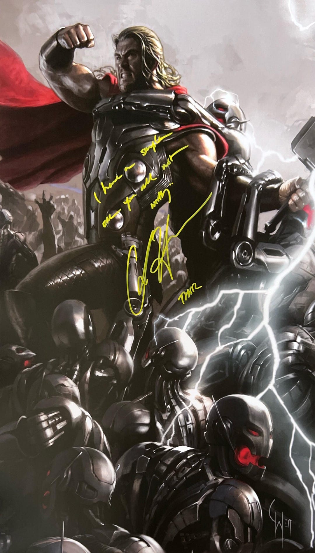 Autograph Signed Avengers Age of Ultron Poster COA - Etsy