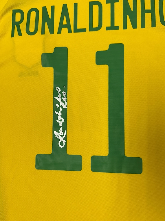 Autograph Signed COA Jersey Ronaldinho Gaucho - Etsy