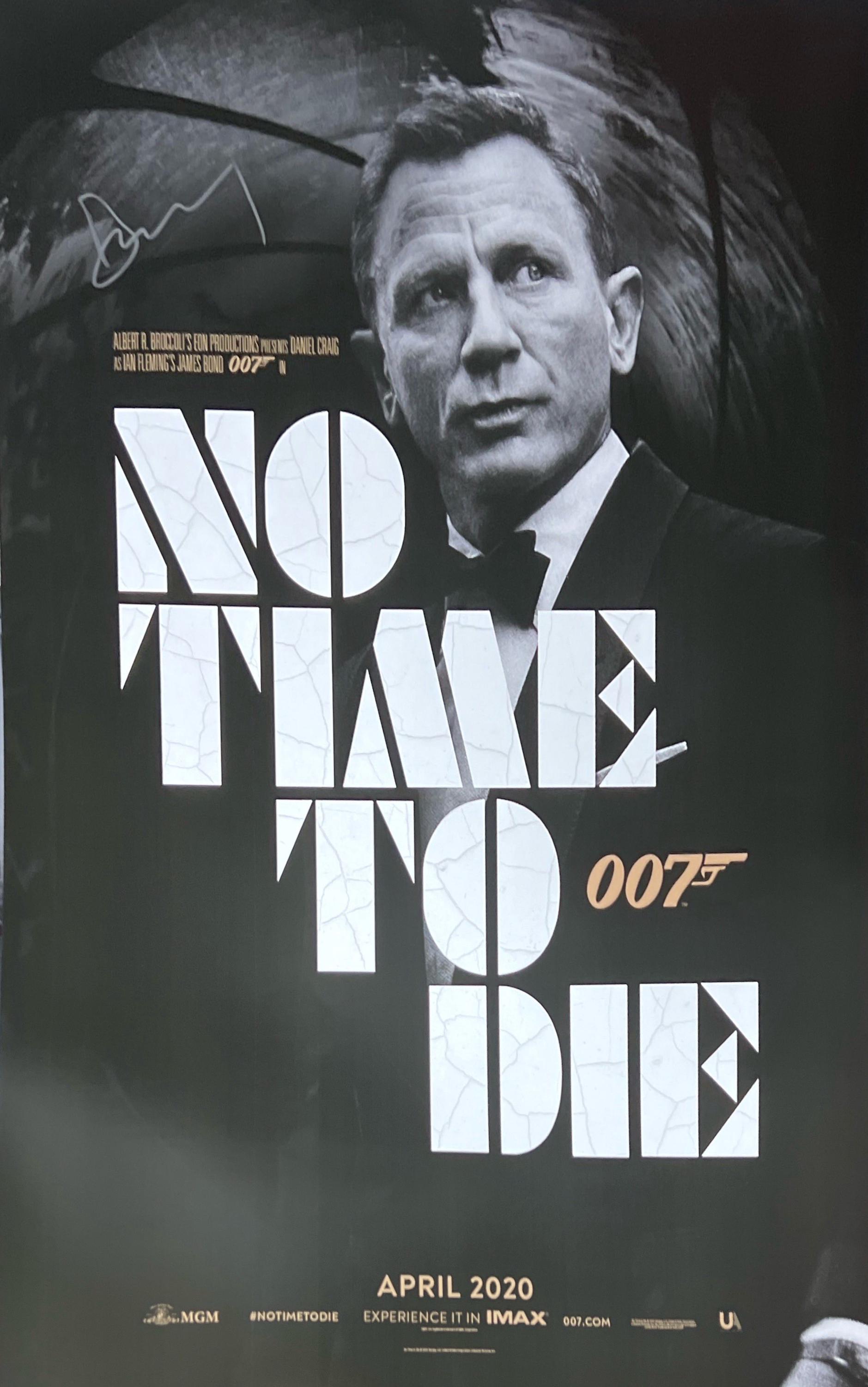 直筆サイン入り 007 ノー・タイム・トゥ・ダイ ポスター COA - Etsy 日本