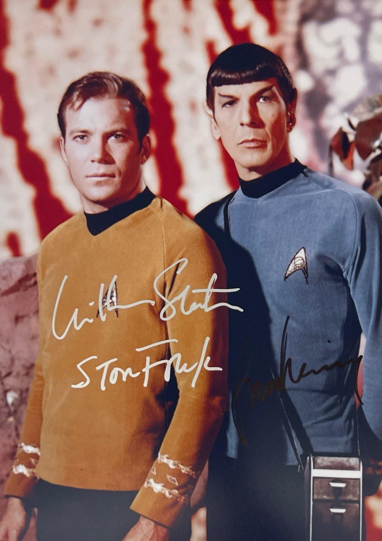 直筆サイン入りCOA付きスタートレック写真 ウィリアム・シャトナー