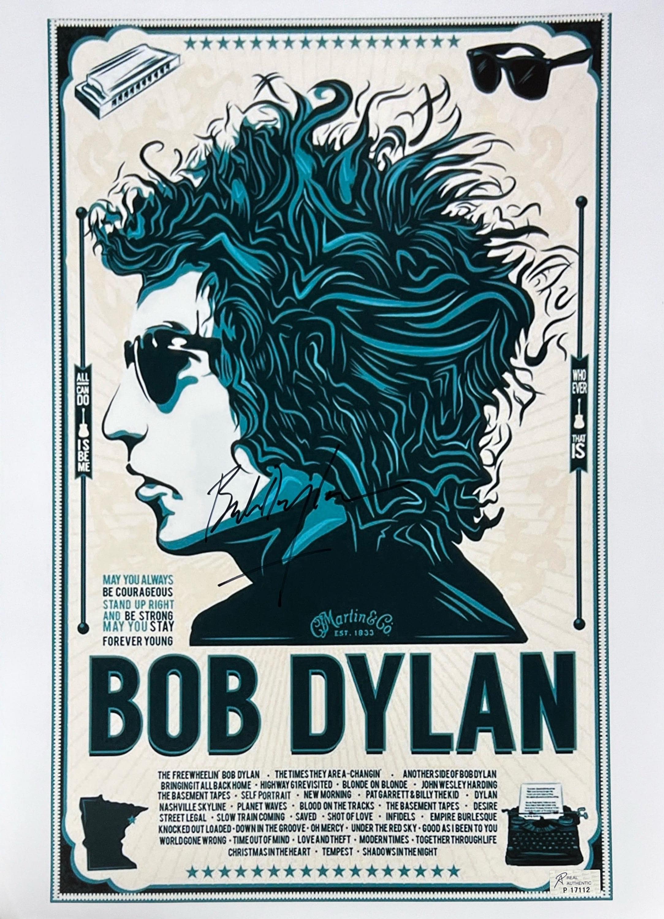 Autograph Signed Bob Dylan Poster COA - Etsy