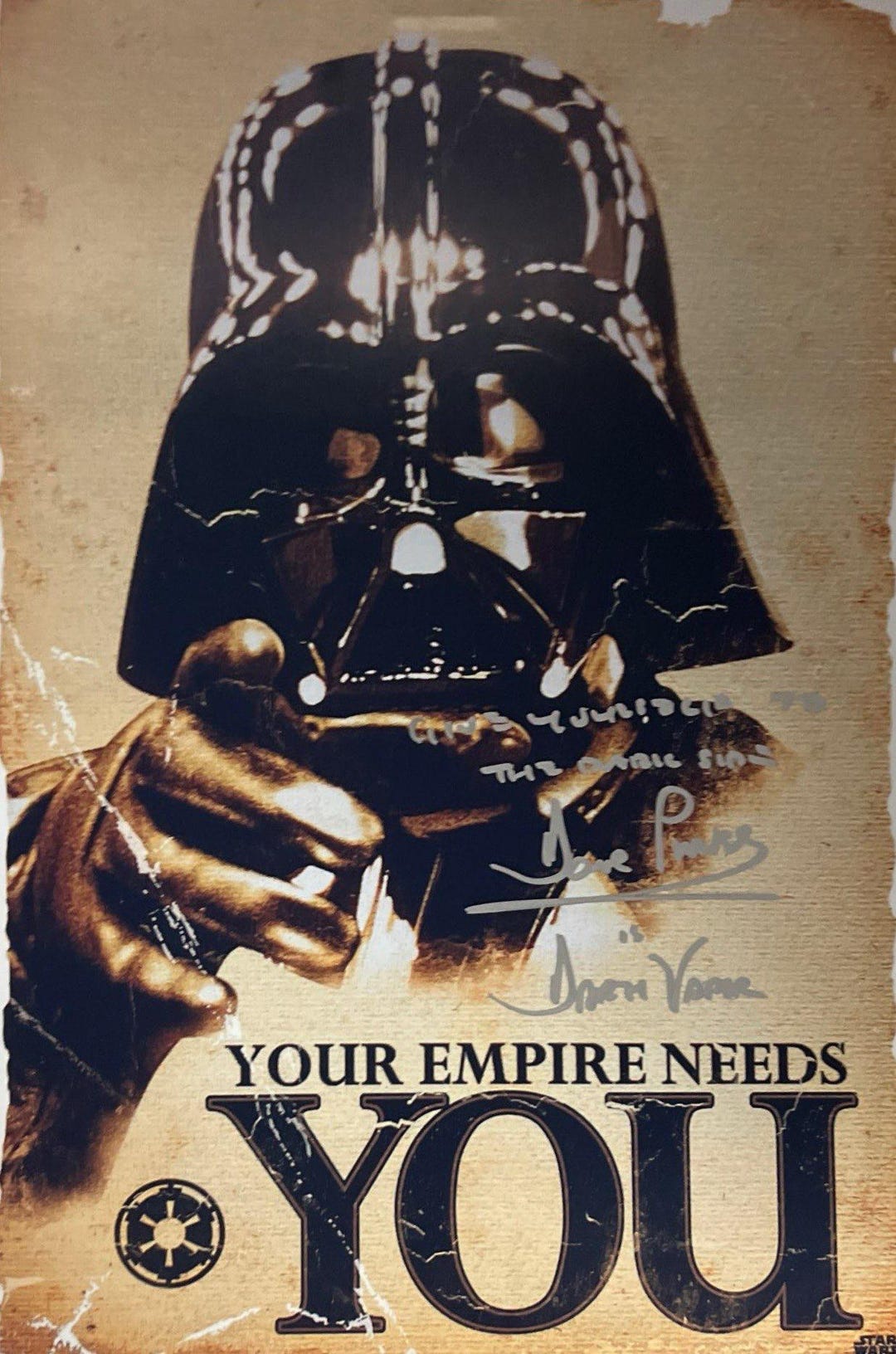 Star Wars ダース・ベイダー 直筆サイン入りフォト 直筆サイン入りCOA