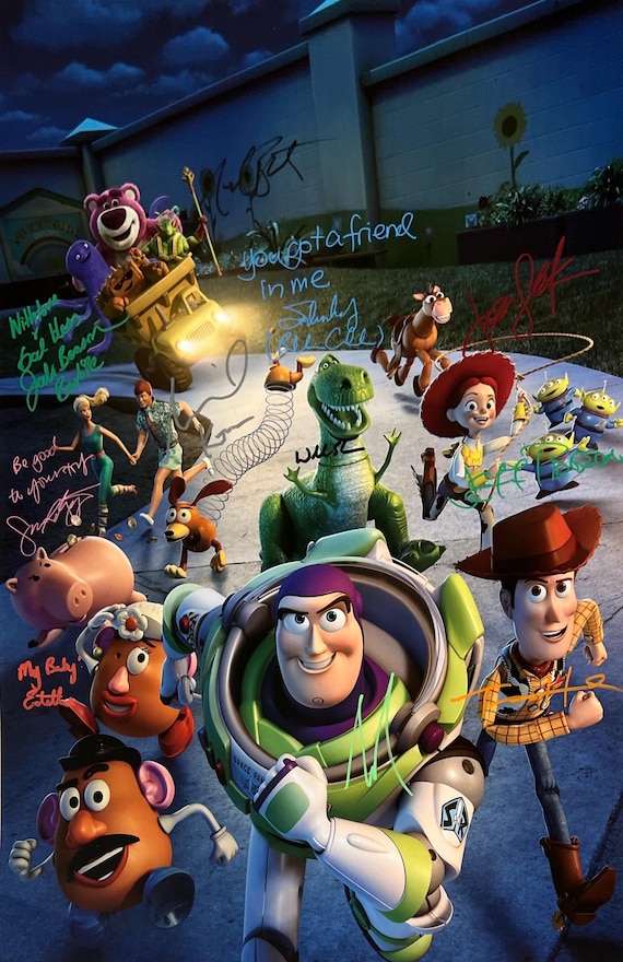 Autograph Signed Toy Story Poster COA