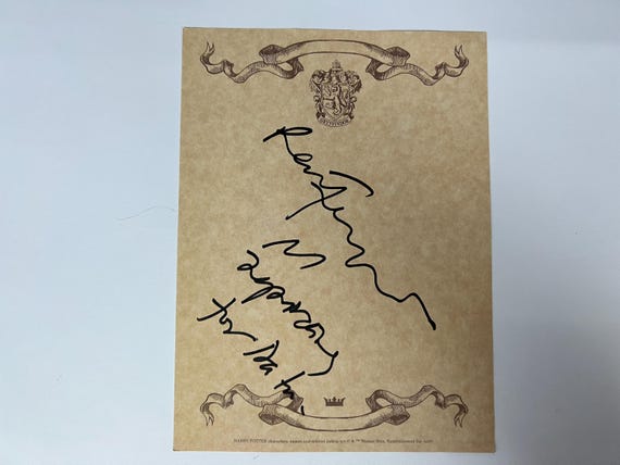 直筆サイン入りハリー・ポッターの手紙 - Etsy 日本