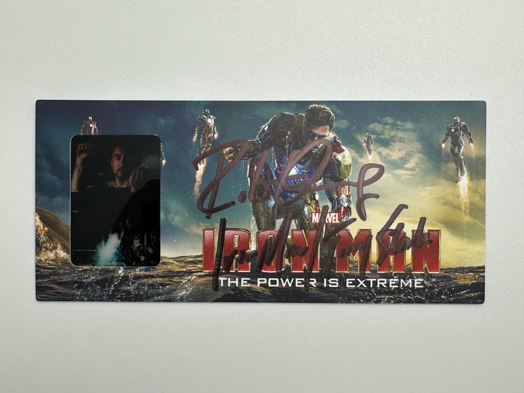 Autograph Signed COA Iron Man Film Negatives Card Robert Downey Jr - Etsy